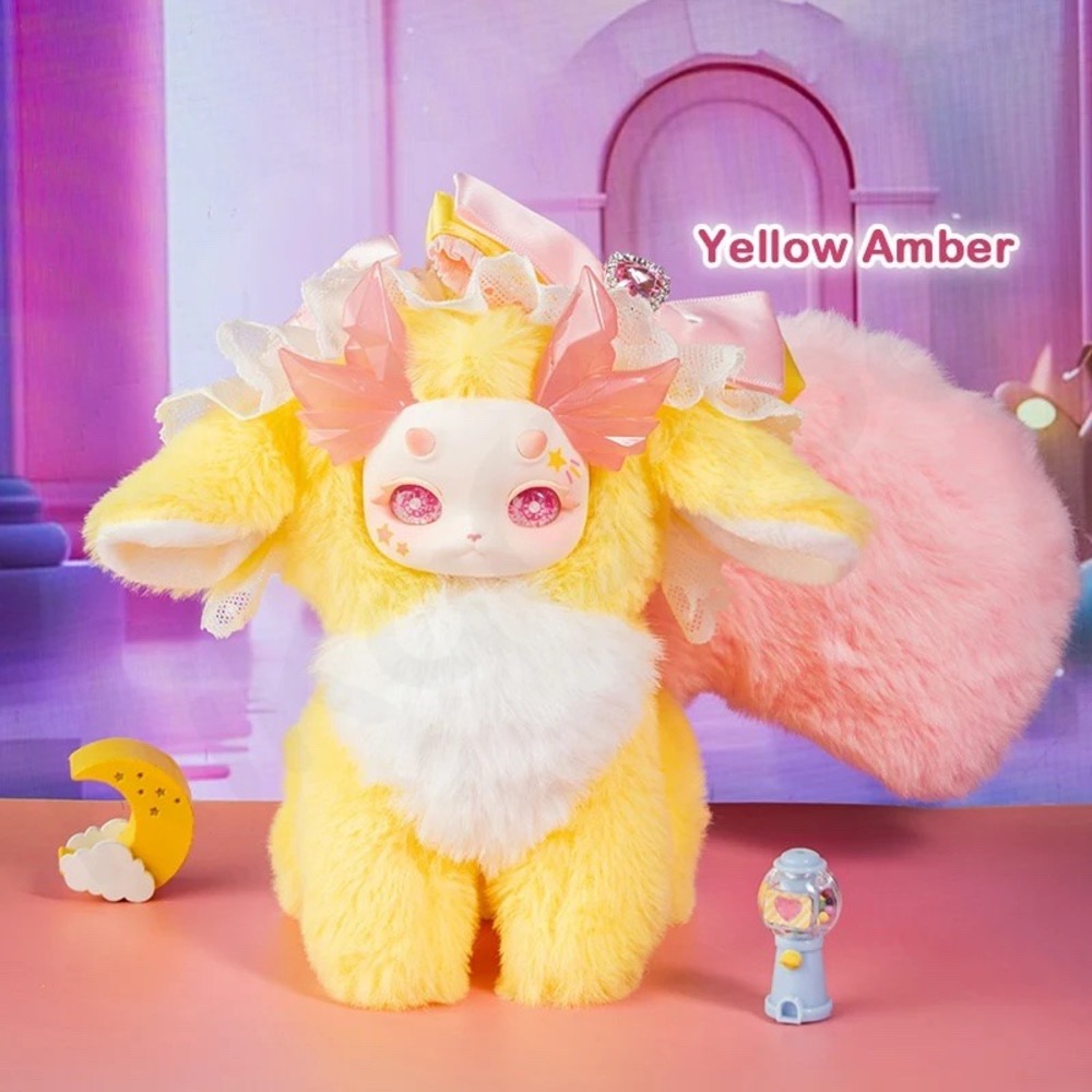 Tutulong Fantasy Crystal Yellow Amber Plush Blind Box Cat Dragon Cat-loong Toy
